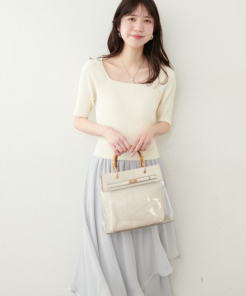 セール】ランダムヘムニットドッキングワンピース（ワンピース