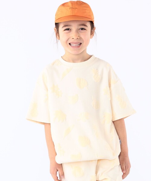 SHIPS(シップス)の「SHIPS KIDS:100~130cm / パイル ジャカード TEE(Tシャツ/カットソー・キッズ・ブルー系/オフホワイト・100/110/120/130)」の3枚目の写真