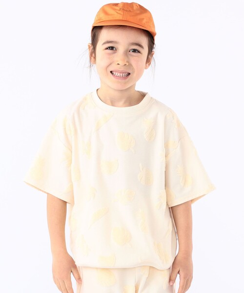 SHIPS(シップス)の「SHIPS KIDS:100~130cm / パイル ジャカード TEE(Tシャツ/カットソー・キッズ・ブルー系/オフホワイト・100/110/120/130)」の4枚目の写真