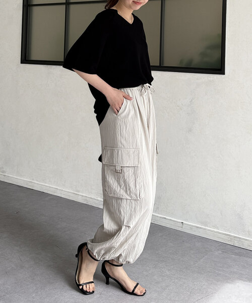 裾ドロストパンツ（その他パンツ）｜Chez toi（シェトワ）の