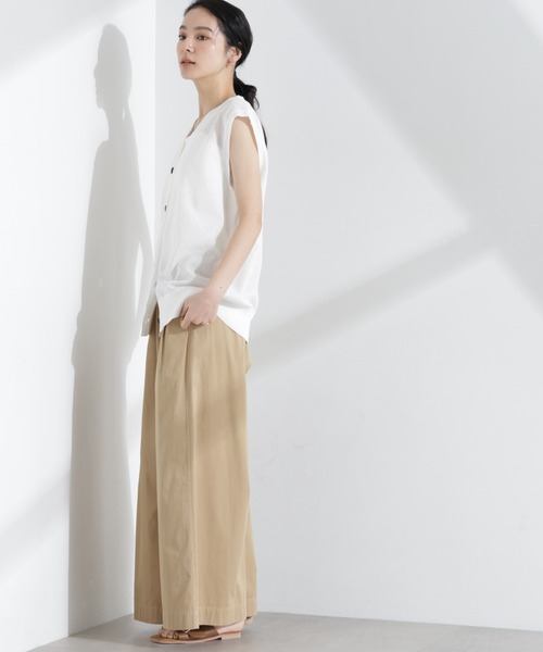 NANO universe（ナノユニバース）の「コットンタックワイドパンツ（その他パンツ・レディース・ピンク/ベージュ・S/M）」の5枚目の写真