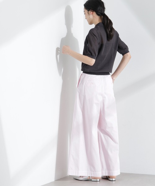 NANO universe（ナノユニバース）の「コットンタックワイドパンツ（その他パンツ・レディース・ピンク/ベージュ・S/M）」の15枚目の写真