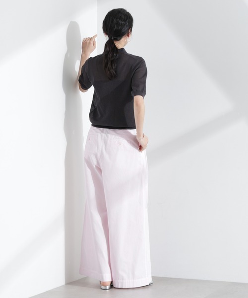 NANO universe（ナノユニバース）の「コットンタックワイドパンツ（その他パンツ・レディース・ピンク/ベージュ・S/M）」の16枚目の写真