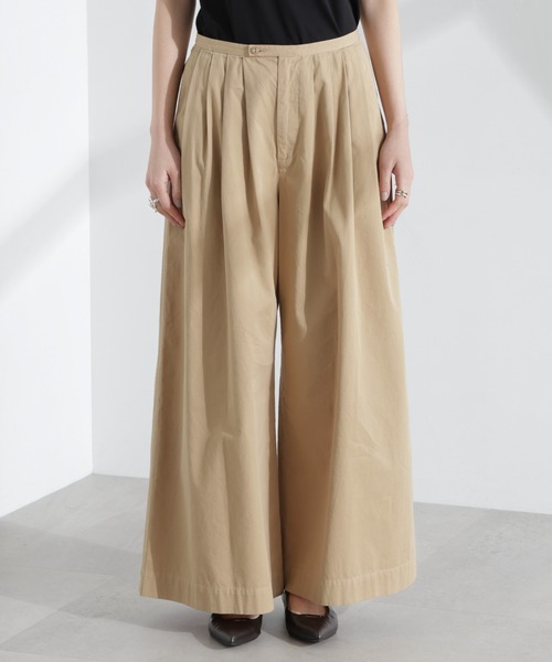 NANO universe（ナノユニバース）の「コットンタックワイドパンツ（その他パンツ・レディース・ピンク/ベージュ・S/M）」の17枚目の写真