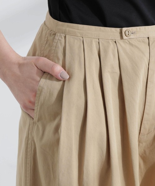 NANO universe（ナノユニバース）の「コットンタックワイドパンツ（その他パンツ・レディース・ピンク/ベージュ・S/M）」の22枚目の写真