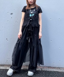 candystripper フリル付きブラックワンピース 完売品 レア candystripper フリル付きブラックワンピース