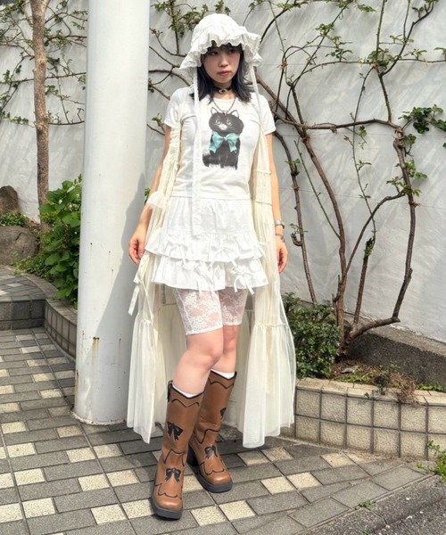 Candy Stripper（キャンディストリッパー）の「TULLE LINGERIE ドレス（ワンピース・レディース・ブラック/ブルー/グレー/アイボリー・FREE）」の14枚目の写真