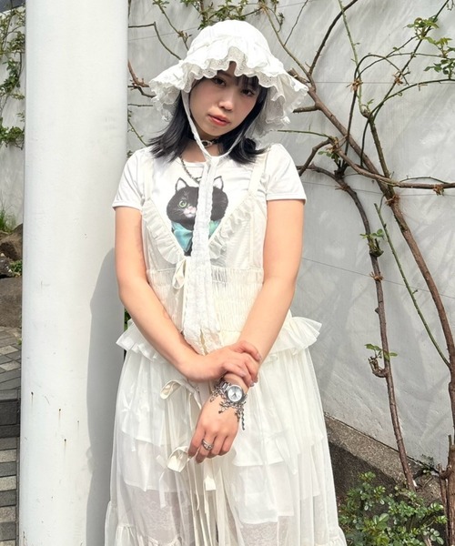 Candy Stripper（キャンディストリッパー）の「TULLE LINGERIE ドレス（ワンピース・レディース・ブラック/ブルー/グレー/アイボリー・FREE）」の16枚目の写真