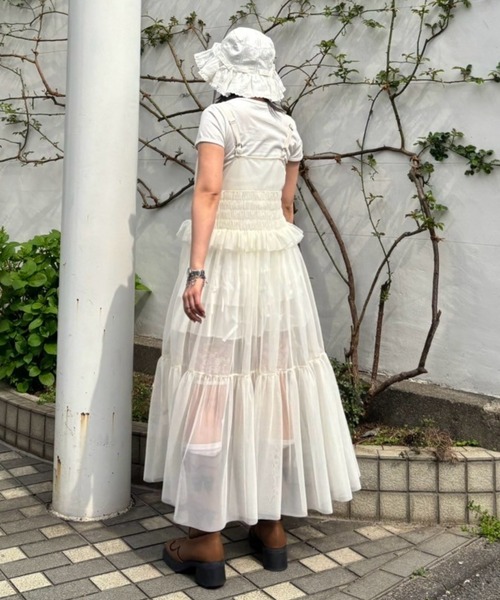 Candy Stripper（キャンディストリッパー）の「TULLE LINGERIE ドレス（ワンピース・レディース・ブラック/ブルー/グレー/アイボリー・FREE）」の15枚目の写真