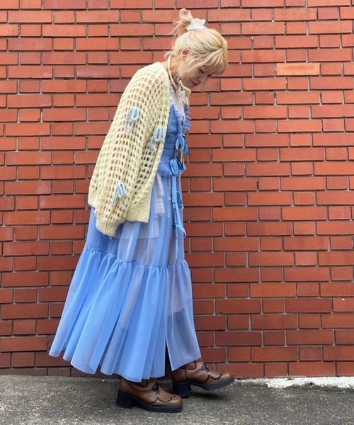 Candy Stripper（キャンディストリッパー）の「TULLE LINGERIE ドレス（ワンピース・レディース・ブラック/ブルー/グレー/アイボリー・FREE）」の19枚目の写真