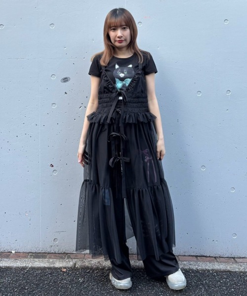 Candy Stripper（キャンディストリッパー）の「TULLE LINGERIE ドレス（ワンピース・レディース・ブラック/ブルー/グレー/アイボリー・FREE）」の20枚目の写真