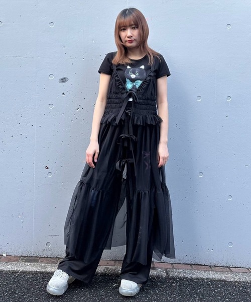 Candy Stripper（キャンディストリッパー）の「TULLE LINGERIE ドレス（ワンピース・レディース・ブラック/ブルー/グレー/アイボリー・FREE）」の21枚目の写真