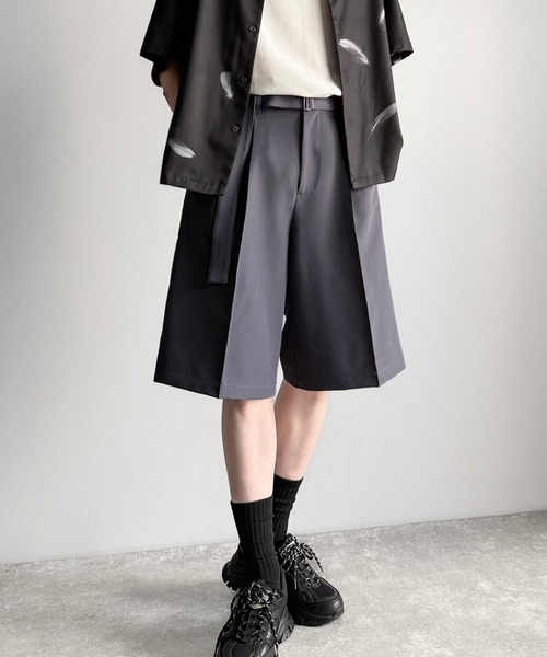 Classical Origin(クラシカルオリジン)の「【Classical Origin】「涼やか上品。」ベルト付きルーズシルエットショートスラックス/Belted Design Loose Silhouette Short Slacks(その他パンツ・メンズ・チャコールグレー/ブラック・LARGE/SMALL/MEDIUM)」の15枚目の写真