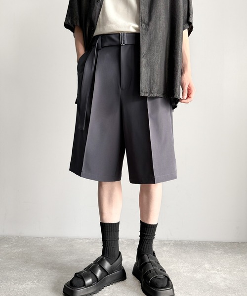 Classical Origin(クラシカルオリジン)の「【Classical Origin】「涼やか上品。」ベルト付きルーズシルエットショートスラックス/Belted Design Loose Silhouette Short Slacks(その他パンツ・メンズ・チャコールグレー/ブラック・LARGE/SMALL/MEDIUM)」の17枚目の写真