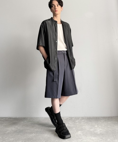 Classical Origin(クラシカルオリジン)の「【Classical Origin】「涼やか上品。」ベルト付きルーズシルエットショートスラックス/Belted Design Loose Silhouette Short Slacks(その他パンツ・メンズ・チャコールグレー/ブラック・LARGE/SMALL/MEDIUM)」の18枚目の写真