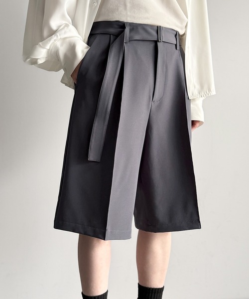 Classical Origin(クラシカルオリジン)の「【Classical Origin】「涼やか上品。」ベルト付きルーズシルエットショートスラックス/Belted Design Loose Silhouette Short Slacks(その他パンツ・メンズ・チャコールグレー/ブラック・LARGE/SMALL/MEDIUM)」の11枚目の写真