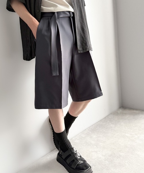 Classical Origin(クラシカルオリジン)の「【Classical Origin】「涼やか上品。」ベルト付きルーズシルエットショートスラックス/Belted Design Loose Silhouette Short Slacks(その他パンツ・メンズ・チャコールグレー/ブラック・LARGE/SMALL/MEDIUM)」の21枚目の写真