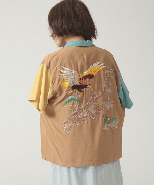 BEAMSBOY テーラー東洋 別注 STAR＆PINKDRAGON Tシャツ 贅沢な刺繍が素敵♡〈テーラー東洋×BEAMS BOY〉別注Tシャツ