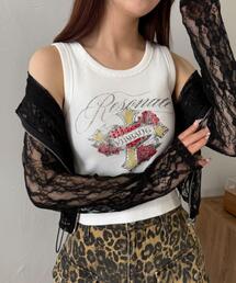 WEGO | WEGO/【25年春夏新作】ラインストーンハートグラフィックタンク(タンクトップ)