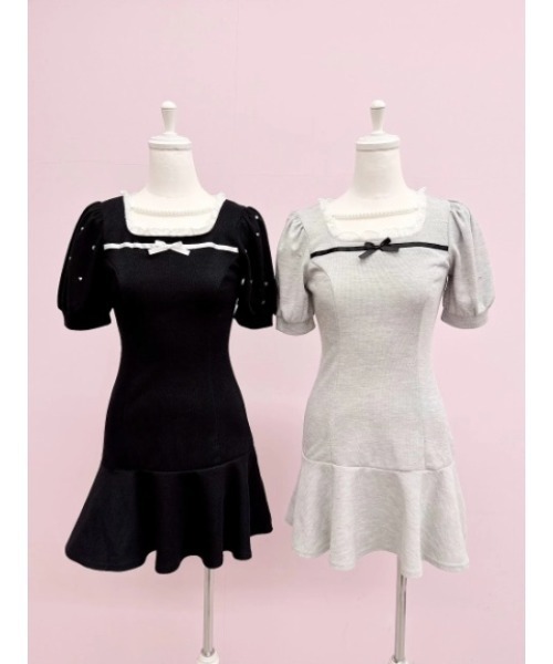 Ank Rouge（アンクルージュ）の「ドーリーリボンカットOP（ワンピース・レディース・ピンク/グレー/ブラック・M）」の20枚目の写真