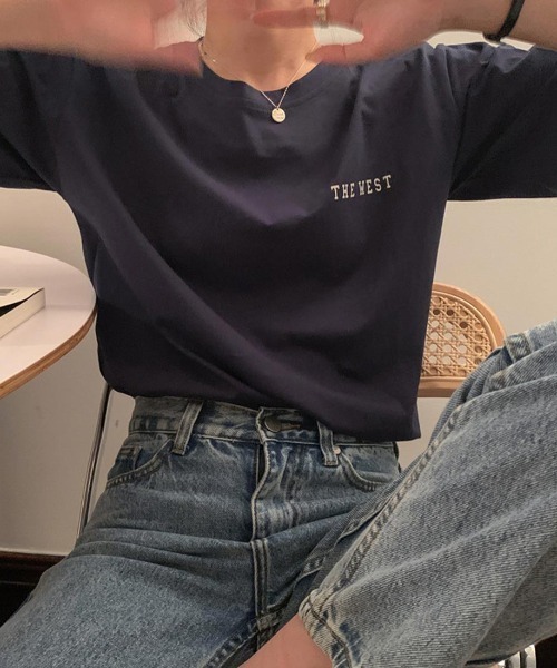 maison de LATIR（メゾンドラティール）の「半袖ロゴTシャツ（Tシャツ/カットソー・レディース・ホワイト/ネイビー・ONESIZE）」の3枚目の写真