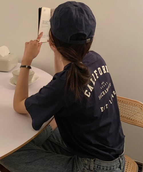 maison de LATIR（メゾンドラティール）の「半袖ロゴTシャツ（Tシャツ/カットソー・レディース・ホワイト/ネイビー・ONESIZE）」の11枚目の写真