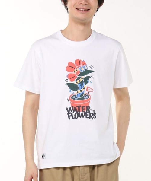 CHUMS(チャムス)の「CHUMS/チャムス 半袖Tシャツ フロントプリント 虫よけ CH01-2509(Tシャツ/カットソー・メンズ・ベージュ/ブラック/ホワイト/ライトオリーブ・M/XL/XXL/L)」の2枚目の写真