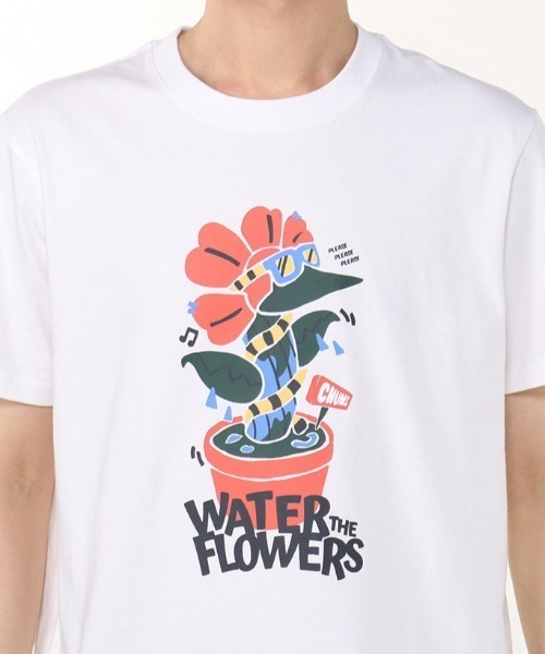 CHUMS(チャムス)の「CHUMS/チャムス 半袖Tシャツ フロントプリント 虫よけ CH01-2509(Tシャツ/カットソー・メンズ・ベージュ/ブラック/ホワイト/ライトオリーブ・M/XL/XXL/L)」の6枚目の写真