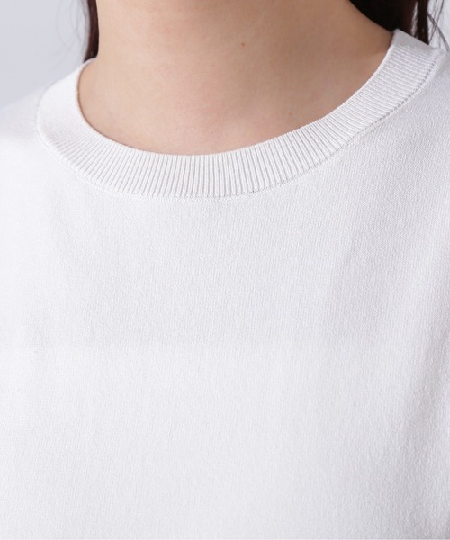 N.(N. Natural Beauty Basic)(エヌエヌナチュラルビューティーベーシック)の「オープンショルダードッキングニット(ニット/セーター・レディース・ブラック/ブルー/ホワイト・MEDIUM)」の12枚目の写真