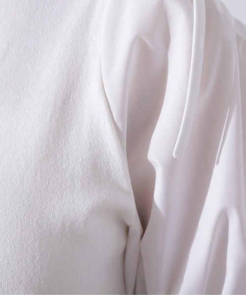 N.(N. Natural Beauty Basic)(エヌエヌナチュラルビューティーベーシック)の「オープンショルダードッキングニット(ニット/セーター・レディース・ブラック/ブルー/ホワイト・MEDIUM)」の16枚目の写真