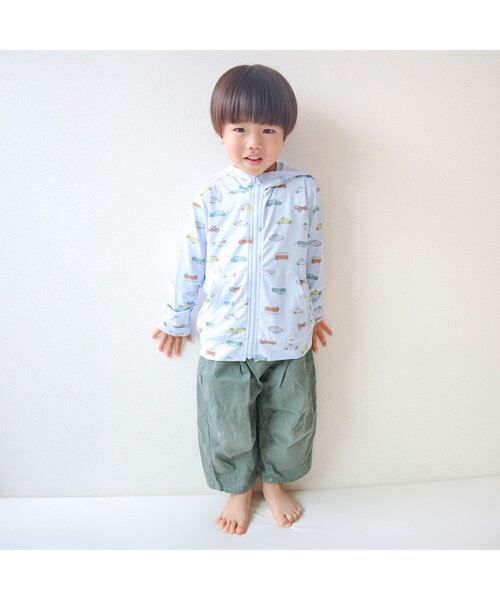 apres les cours(アプレレクール)の「【UVカット】ひんやりUVパーカー(パーカー・キッズ・アイボリー/サックスブルー/ラベンダー・80/90/100/110/120/130)」の11枚目の写真