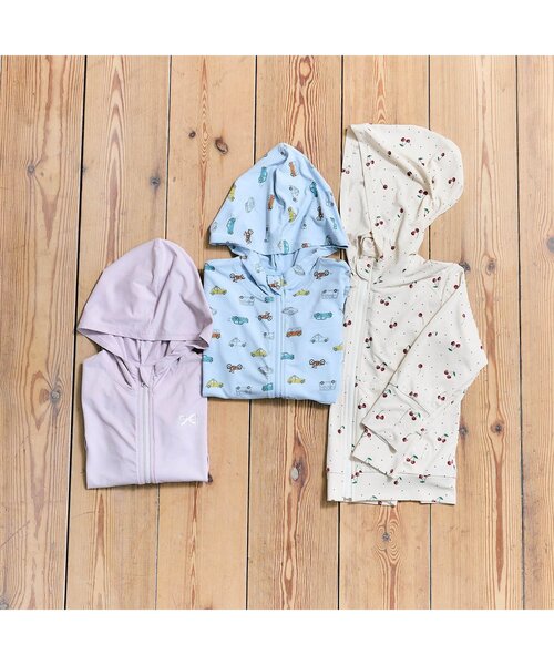 apres les cours(アプレレクール)の「【UVカット】ひんやりUVパーカー(パーカー・キッズ・アイボリー/サックスブルー/ラベンダー・80/90/100/110/120/130)」の12枚目の写真