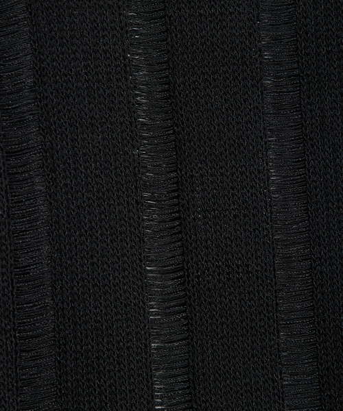 5351 POUR LES HOMMES（ゴーサンゴーイチプールオム）の「【25S/S】スレッド クルーネック 半袖ニット（ニット/セーター・メンズ・ホワイト/ブラック・46/48/50/44）」の7枚目の写真