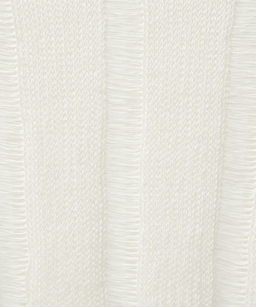 5351 POUR LES HOMMES（ゴーサンゴーイチプールオム）の「【25S/S】スレッド クルーネック 半袖ニット（ニット/セーター・メンズ・ホワイト/ブラック・46/48/50/44）」の9枚目の写真