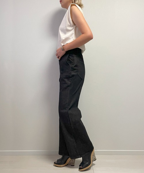 Fizz（フィズ）の「【Fizz/フィズ】　センターシームデニムパンツ（デニムパンツ・レディース・ブルー/ブラック・M/L）」の4枚目の写真