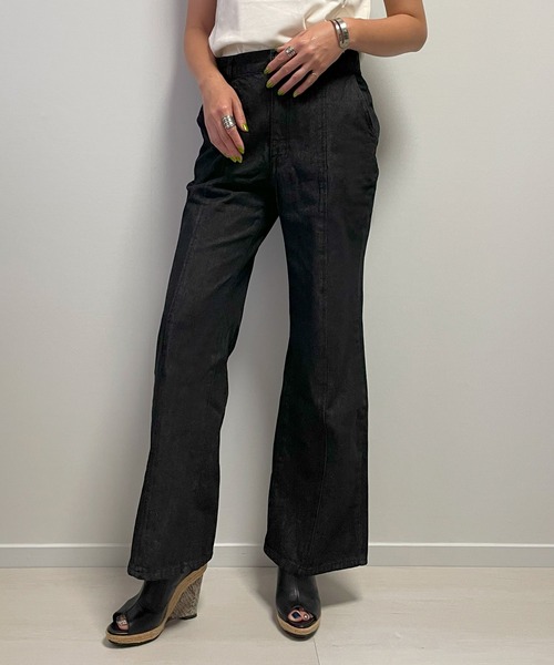 Fizz（フィズ）の「【Fizz/フィズ】　センターシームデニムパンツ（デニムパンツ・レディース・ブルー/ブラック・M/L）」の5枚目の写真