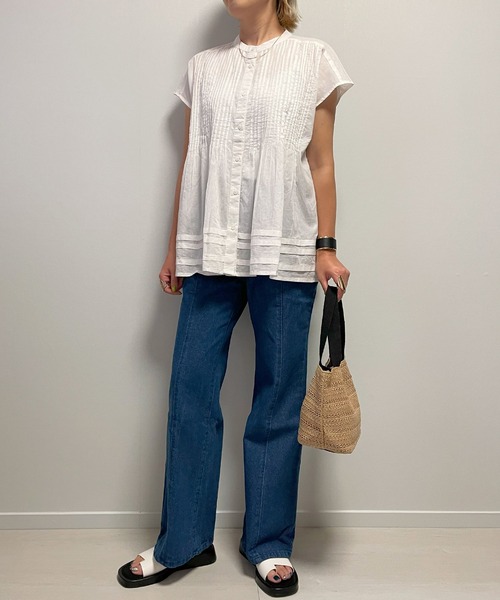 Fizz（フィズ）の「【Fizz/フィズ】　センターシームデニムパンツ（デニムパンツ・レディース・ブルー/ブラック・M/L）」の7枚目の写真