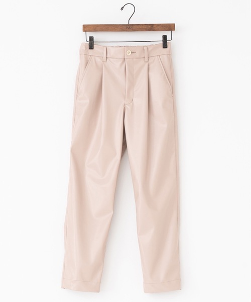 RYU(リュー)の「vegan leather tapered slacks(その他パンツ・メンズ・ブラック/スモークピンク・2/4)」の9枚目の写真