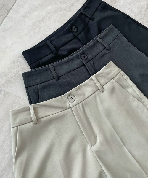 ABYS（アビス）の「【高身長向け】ワイドスラックス（スラックス・レディース・アイボリー/グレー/ブラック・MEDIUM/LARGE）」の18枚目の写真