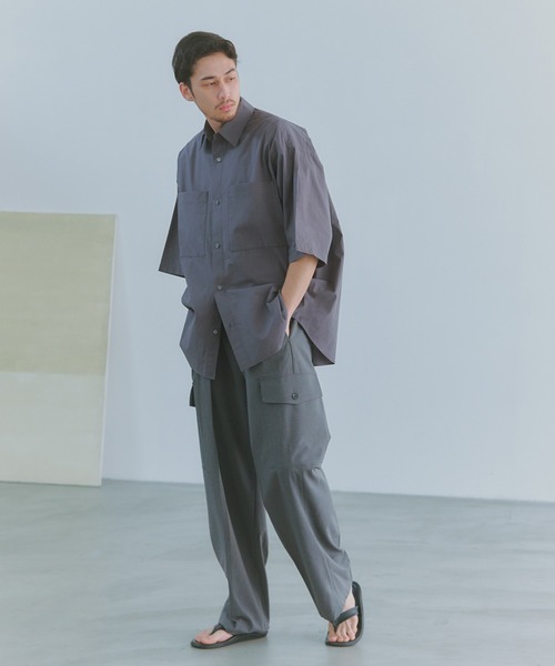 NewAnce(ニュアンス)の「【NewAnce】Typewriter Half Sleeve Shirts(シャツ/ブラウス・メンズ・サックスブルー/チャコールグレー/ホワイト/ブラウン・L/M)」の22枚目の写真