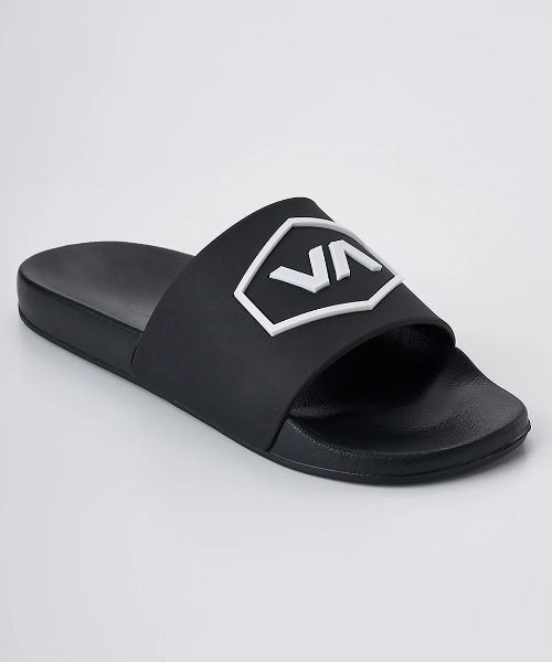 RVCA（ルーカ）の「RVCA メンズ RVCA SHOWER SLIDE ファッションサンダル 【2025年夏モデル】/ルーカロゴシャワサン（シャワースライドサンダル）（サンダル・メンズ・ブラック/ブラック系その他・10/9/8）」の3枚目の写真