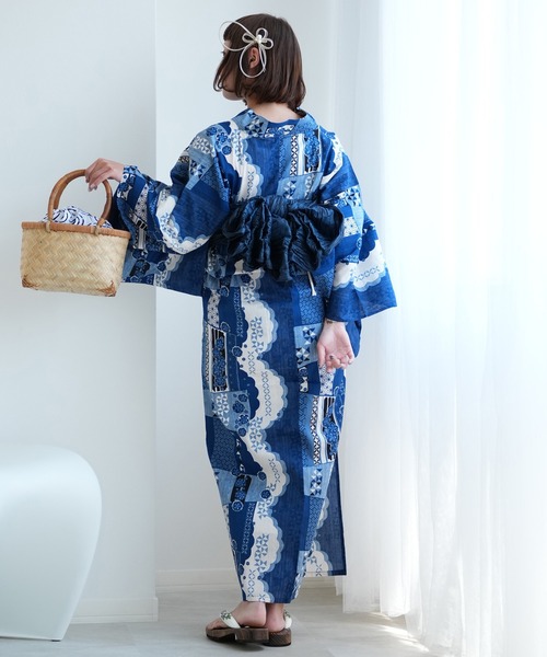 選べる浴衣3点セット ニコアンティークオリジナル 国内染色