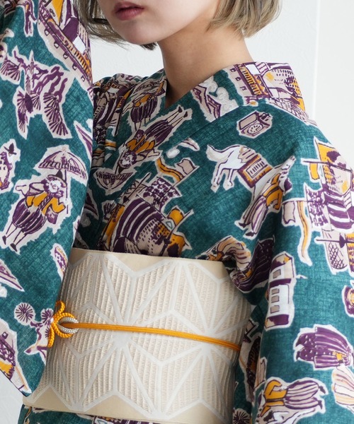 utatane 浴衣セット ニコアンティークオリジナルデザイン 国内染色 utatane 浴衣 選べる浴衣3点セット ニコアンティークオリジナル