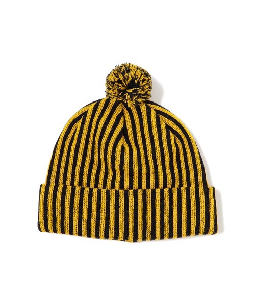 INFIELDER DESIGN(インフィールダーデザイン)の「【1/15値下げ】【別注】INFIELDER DESIGN / STRIPE PON CAP(ニットキャップ/ビーニー・レディース・イエロー/ピンク・ONE SIZE)」の7枚目の写真