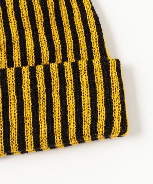 INFIELDER DESIGN(インフィールダーデザイン)の「【1/15値下げ】【別注】INFIELDER DESIGN / STRIPE PON CAP(ニットキャップ/ビーニー・レディース・イエロー/ピンク・ONE SIZE)」の9枚目の写真