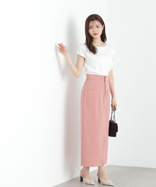 PROPORTION BODY DRESSING(プロポーションボディドレッシング)の「デコルテ総針ニット / 1215170513(ニット/セーター・レディース・ホワイト系その他/レッド/ネイビー・FREE)」の5枚目の写真