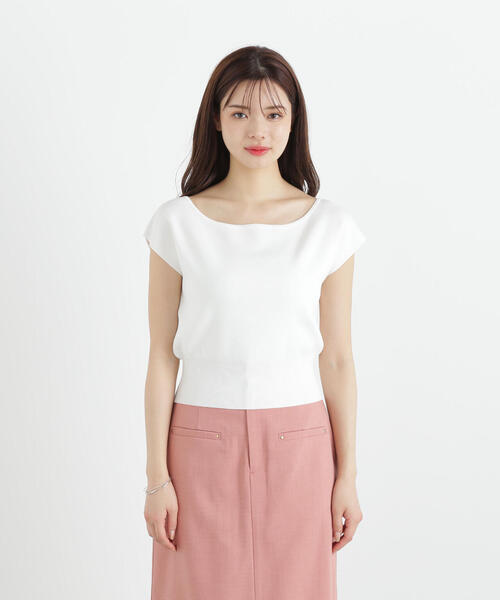 PROPORTION BODY DRESSING(プロポーションボディドレッシング)の「デコルテ総針ニット / 1215170513(ニット/セーター・レディース・ホワイト系その他/レッド/ネイビー・FREE)」の11枚目の写真