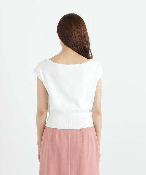 PROPORTION BODY DRESSING(プロポーションボディドレッシング)の「デコルテ総針ニット / 1215170513(ニット/セーター・レディース・ホワイト系その他/レッド/ネイビー・FREE)」の13枚目の写真