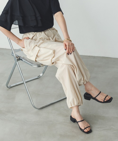 hunch（ハンチ）の「【接触冷感】パラシュートパンツ（その他パンツ・レディース・モカ/オフホワイト/ライム/ブラック・FREE）」の2枚目の写真