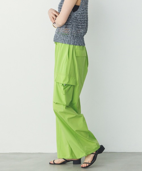 hunch（ハンチ）の「【接触冷感】パラシュートパンツ（その他パンツ・レディース・モカ/オフホワイト/ライム/ブラック・FREE）」の6枚目の写真